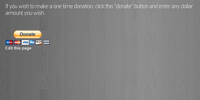 One Time Donation screenshot