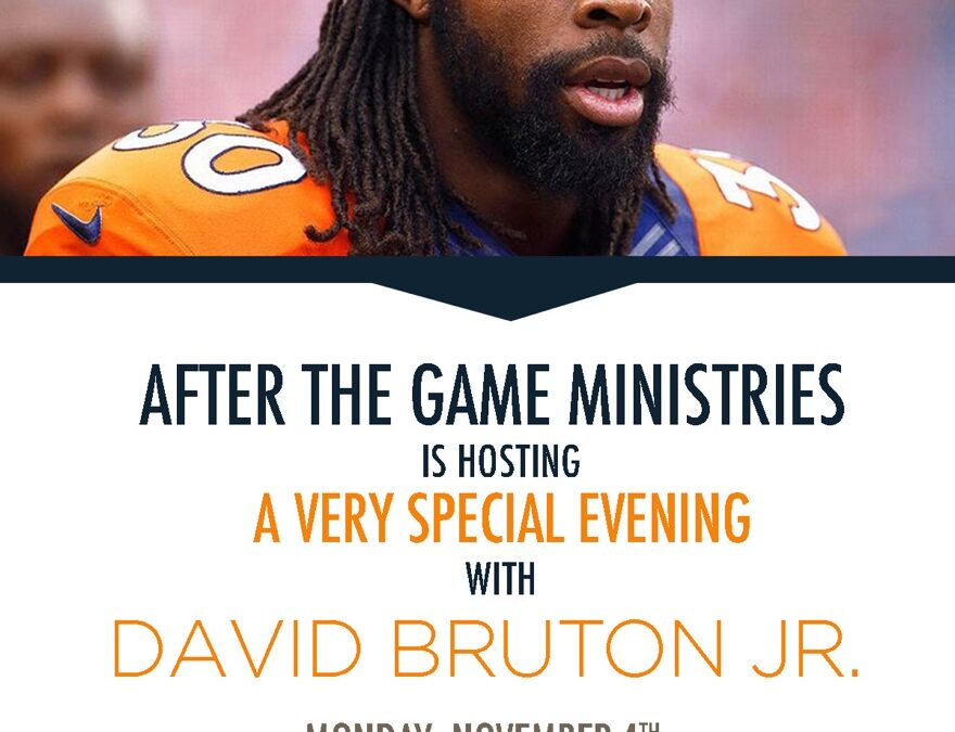 Come hear David Bruton November 4th